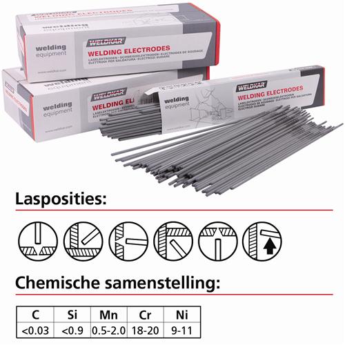 Laselektrode Wk 308 L Ø 4,00 X 350 2Kg Incl Leg Toesl (1St)