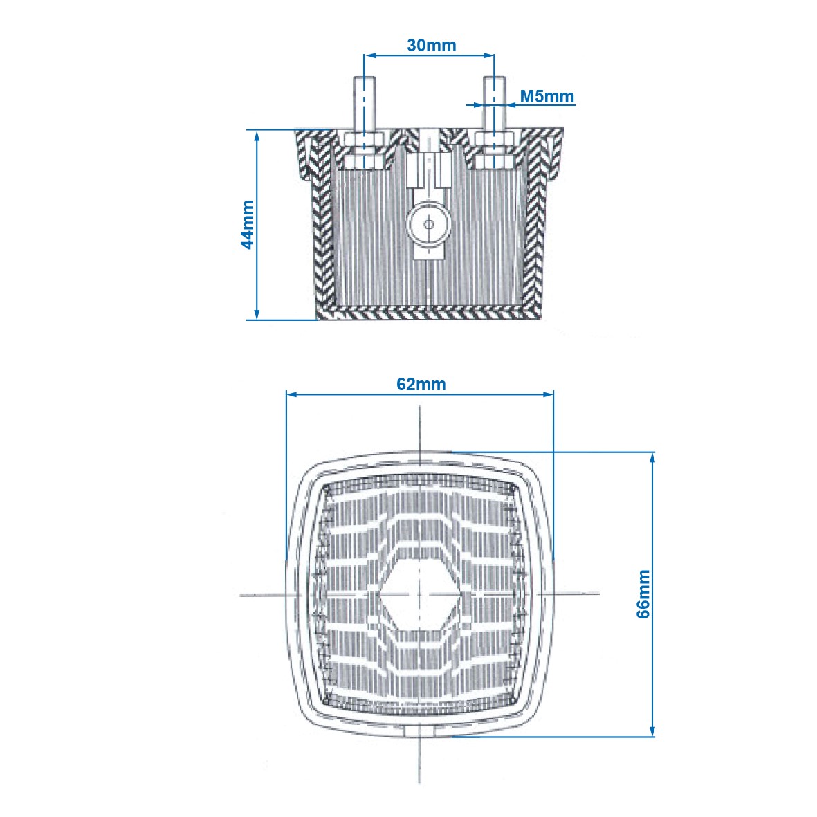 MARKERINGSLAMP WIT 66X62MM (1ST) - BULK 3
