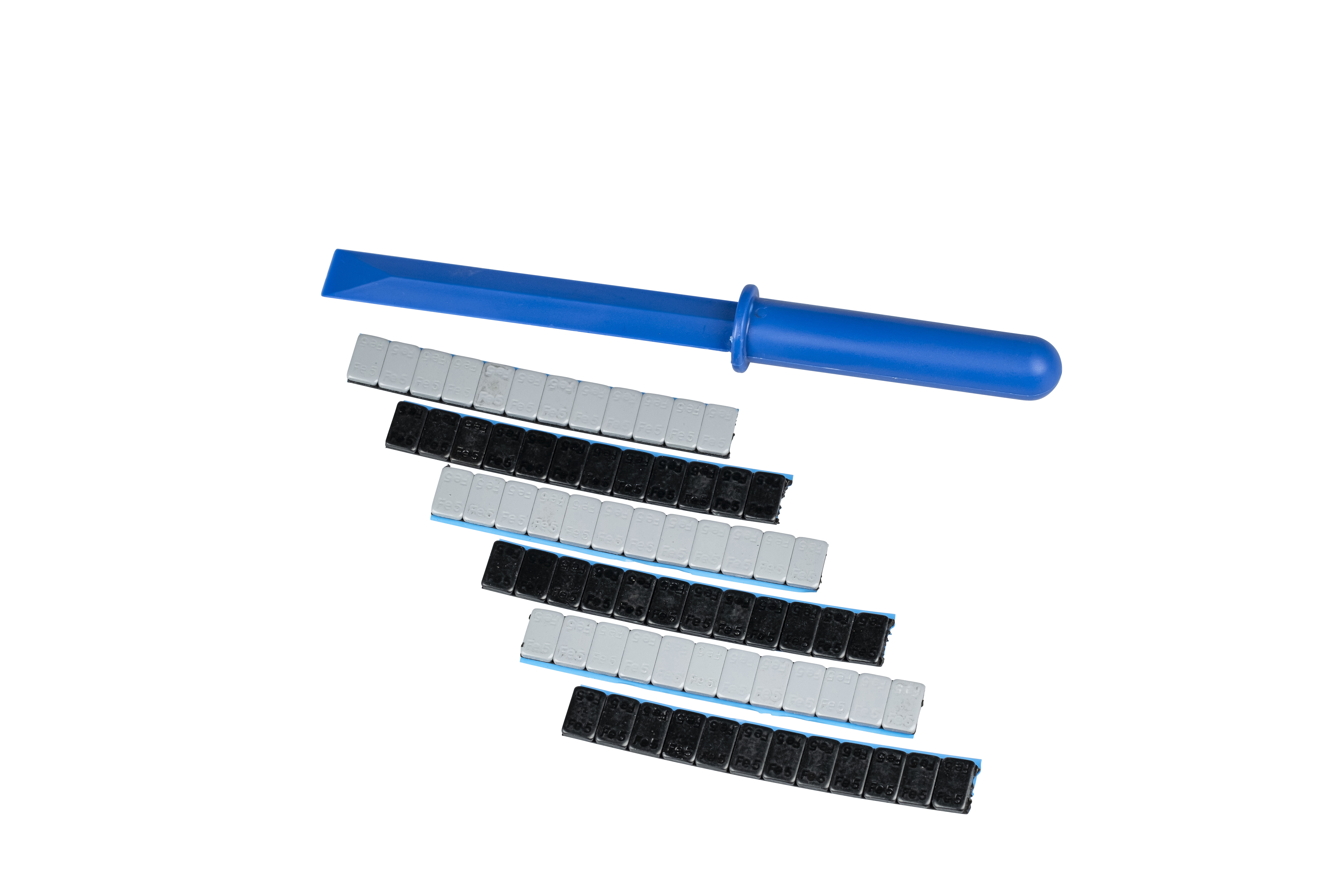 BUNDELACTIE PLAKZINK 12/5GR GRIJS EN ZWART INCL. AFSTEKER (5-DELIG)